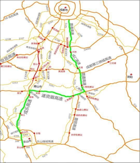 sa3第三绕城高速,g5成雅高速,国道g245(原省道103),工业环线