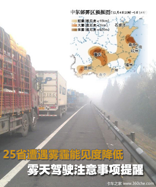 25省遭遇雾霾天 雾天驾驶注意事项提醒