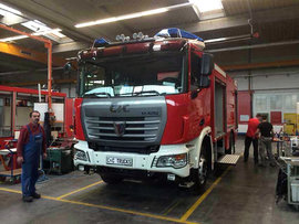 联合消防车德国装配中