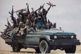 丰田皮卡上架个机枪