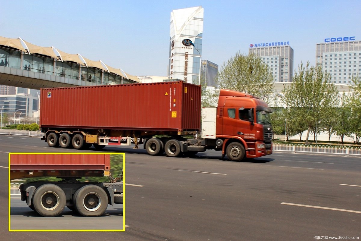 4x2拖双轴挂最常见天津港口货柜车统计图片列表