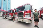 “霸王龙”漂洋过海 4辆消防车落户太原