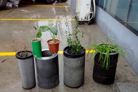 卡友改装空滤当花盆