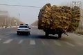 你在前面超载 警察蜀黍躲在后面拍视频
