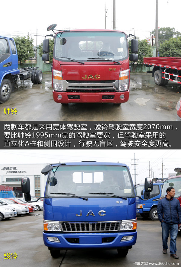 帅铃h330国五版驾驶室采用的直立化a柱和侧围设计,行驶无盲区,驾驶