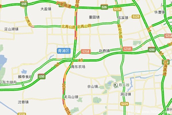 小年上海道路黄色预警 部分高速限速40