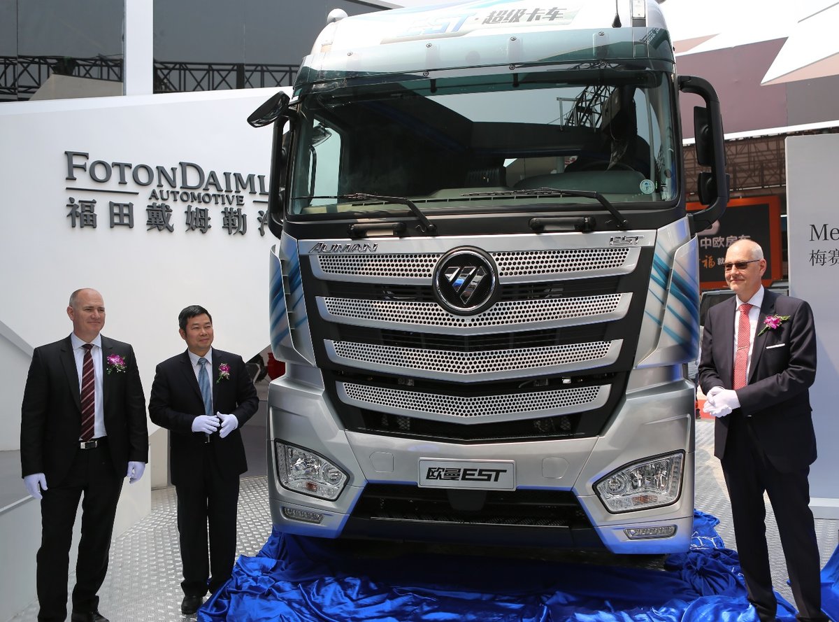 超级卡车欧曼est奔驰动力北京车展发布图片列表