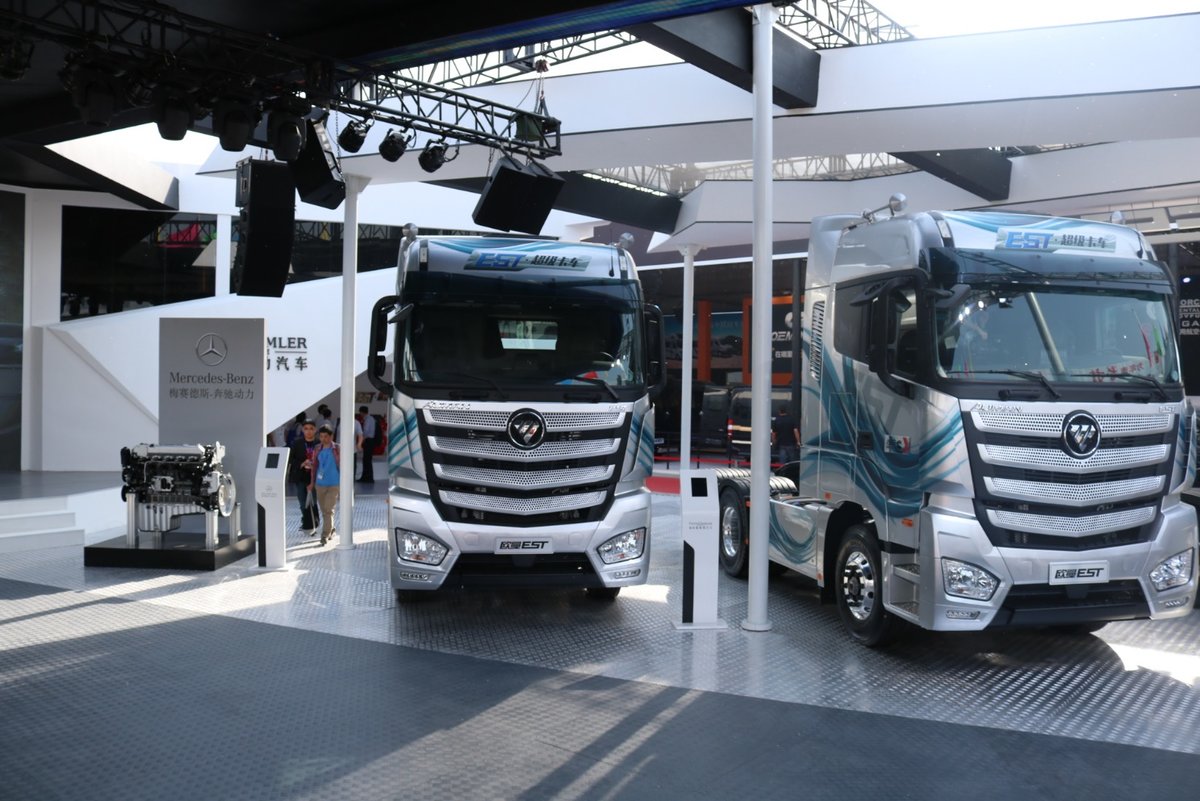 超级卡车欧曼est奔驰动力北京车展发布图片列表