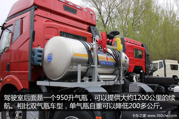 单个气瓶950L 解放6X2天然气牵引车图解