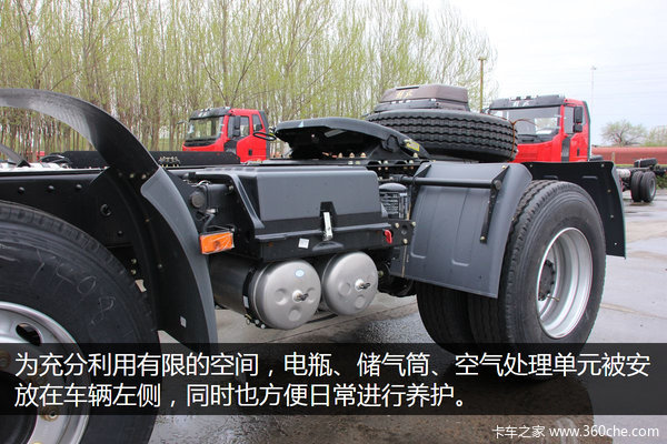 单个气瓶950L 解放6X2天然气牵引车图解