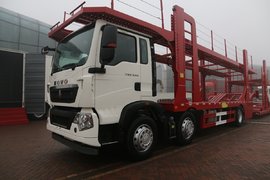 曼机配12挡 重汽T5G6x2中置轴轿运车