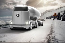 车门设在前脸 奔驰这电动牵引车帅爆了