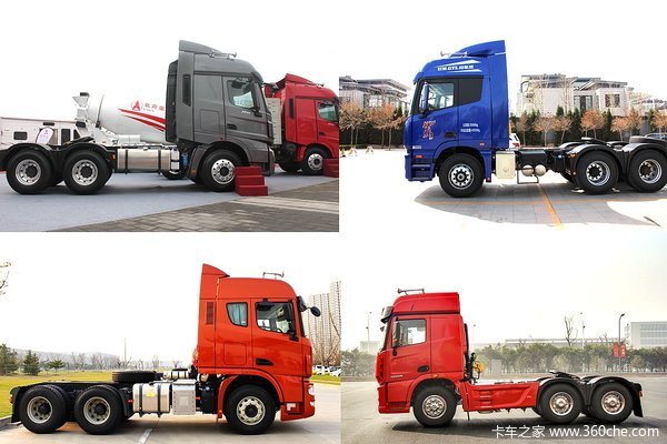 四款卡车侧面对比