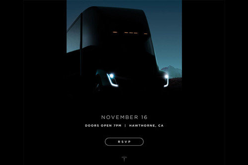 这回是真的!特斯拉宣布:11月16日正式发布电动半挂卡车