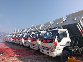 交车30台 长沙双舟渣土车交车仪式成功举办