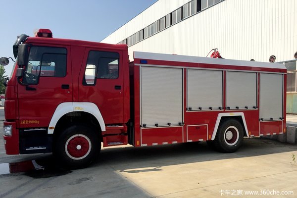 程力消防车配重汽HOWO280马力10升机！真给力
