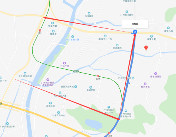 南沙货车限行路段地图图片