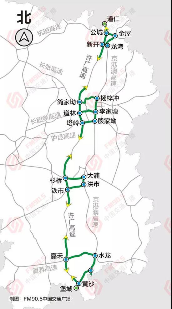 岳阳北环线具体线路图图片