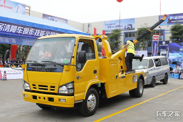 清障车技能大赛指定用车,庆铃五十铃DPF车型关注度高