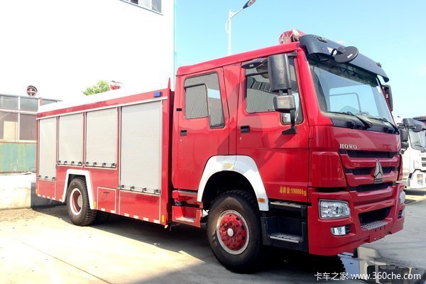程力消防车重汽280马力10升机 真给力