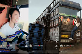 开18米大卡车走遍全国 火山小视频美女司机走红