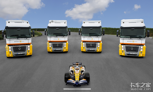 看看欧洲赛车队的拖挂卡车，个个都是高端货