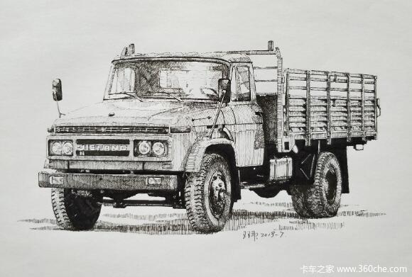 谨以这些手绘军用卡车，向中国“强军梦”致敬