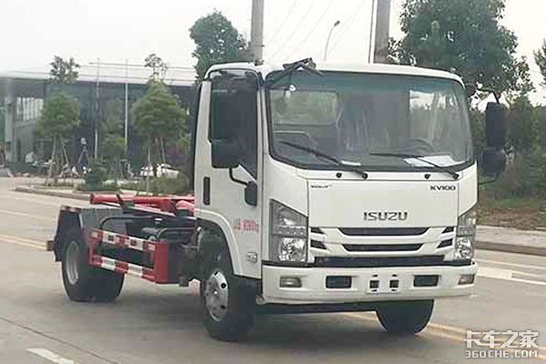 實(shí)拍慶鈴五十鈴垃圾車底盤，改進(jìn)了不少