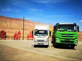 火焰山极限高温测试 比亚迪纯电动自卸车开进吐鲁番