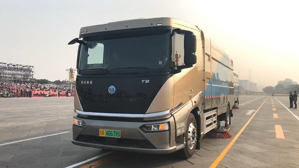 比亞迪T8純電動洗掃車服務(wù)國慶盛世大典