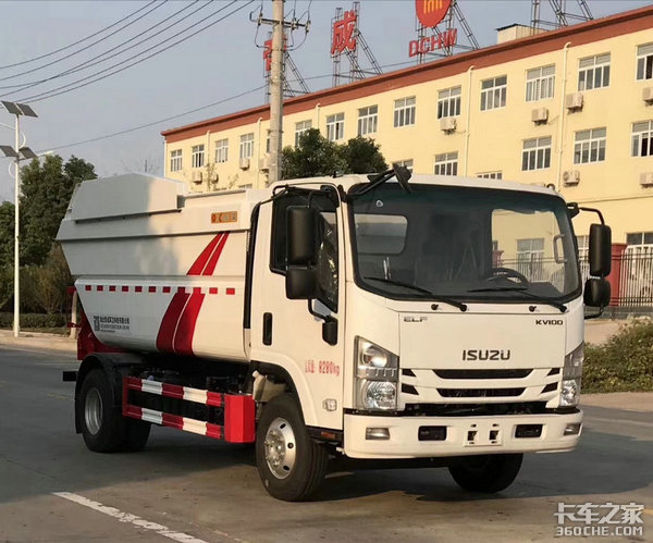 后高位翻轉(zhuǎn)掛桶垃圾車(chē)，請(qǐng)開(kāi)始你的表演