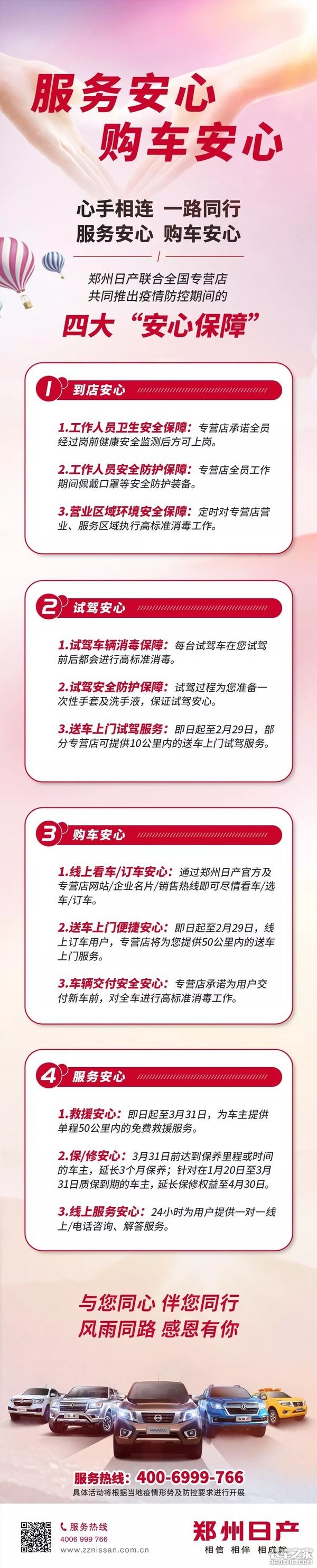 战疫情 郑州日产针对防疫期间推出4大安心保障 包括延长保修期