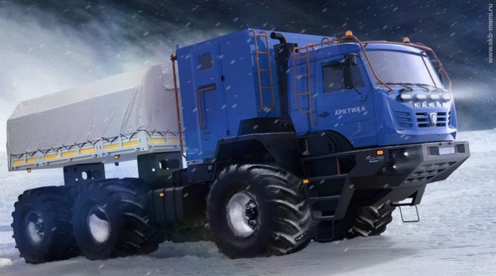 【图】跋山涉水全能 卡玛兹6x6全地形车有点秀 文章图片_卡车之家