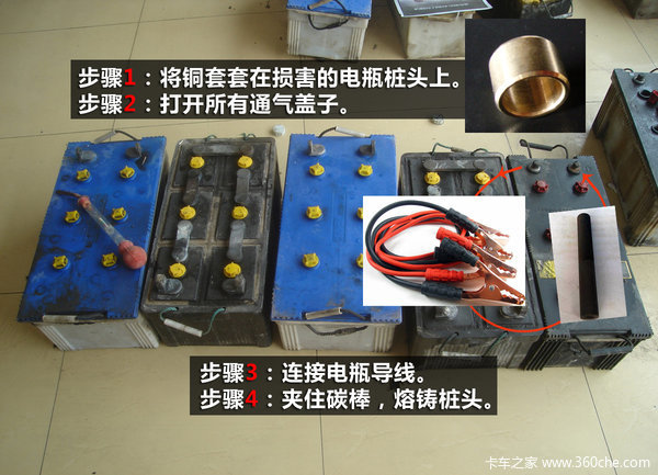 蓄电池桩头损坏应急法