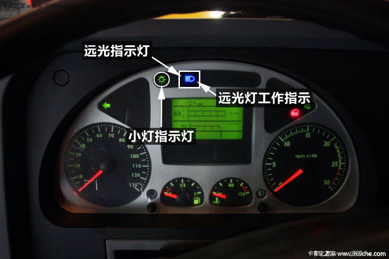 看仪表盘上的红黄蓝绿基本指示灯介绍图片列表