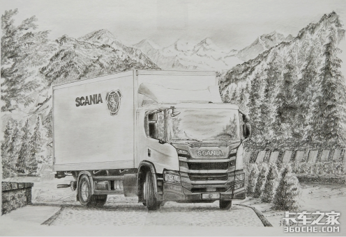 手绘欧洲商用车:这些卡车在国内见不到