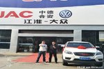 现场交车1台 赣州众辉帅铃T6皮卡交付