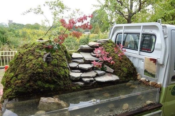 卡车上的迷你花园 日本的卡车园艺大赛