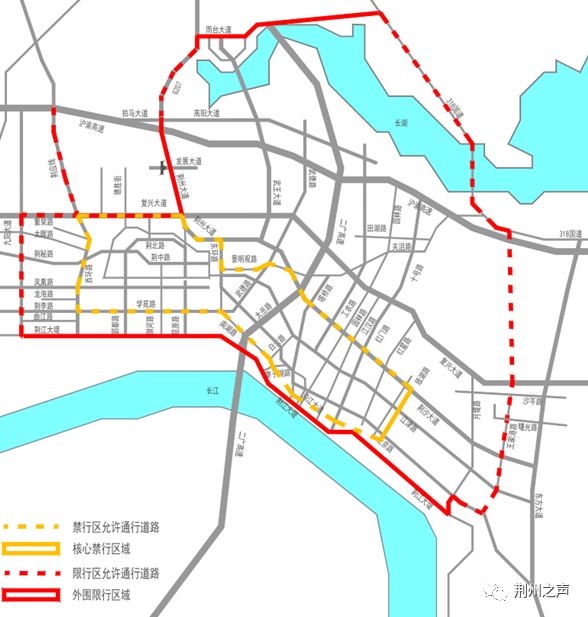 荆州将实施最严货车禁限行 7.1起核心区域全天禁止1.5吨以上货车通行