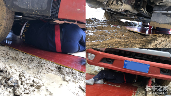 客户的生意就是奥铃人的命 四个轮子上不去 就用两条腿走上去