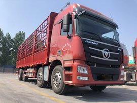 比8X4载货车自重轻,能拉更多货,实拍欧曼GTL 8x2仓栅车