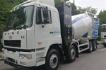 1小时充满电 实拍华菱8x4纯电动搅拌车