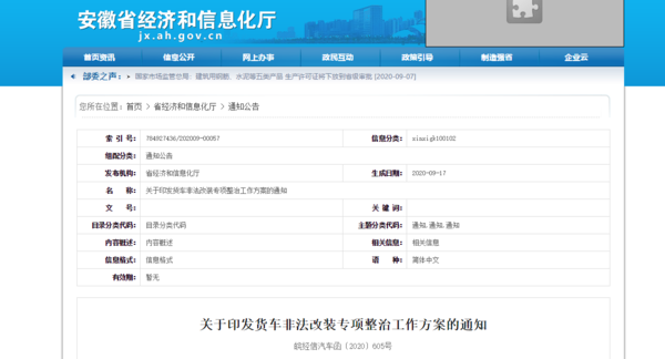 安徽省四2部门：2022年基本消除大吨小标