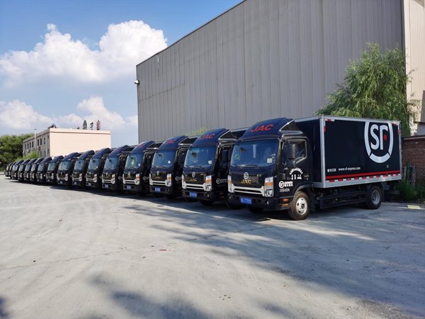 双11 顺丰的1000台江淮轻卡已准时签收_江淮帅铃_帅铃q6_卡车之家