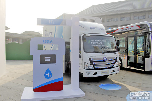 福田智蓝展示换电模式与氢燃料电池卡车