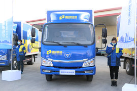 助力蓝天 推进油改电进程 福田智蓝100台新能源车型交付德邦快递