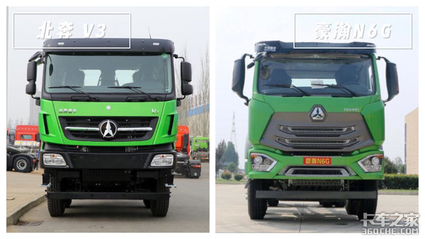 前四后八自卸车，颠覆以往“大块头”印象 北奔V3对比豪瀚N6G