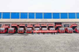 11辆国六东风福瑞卡R6平板自卸车交付客户