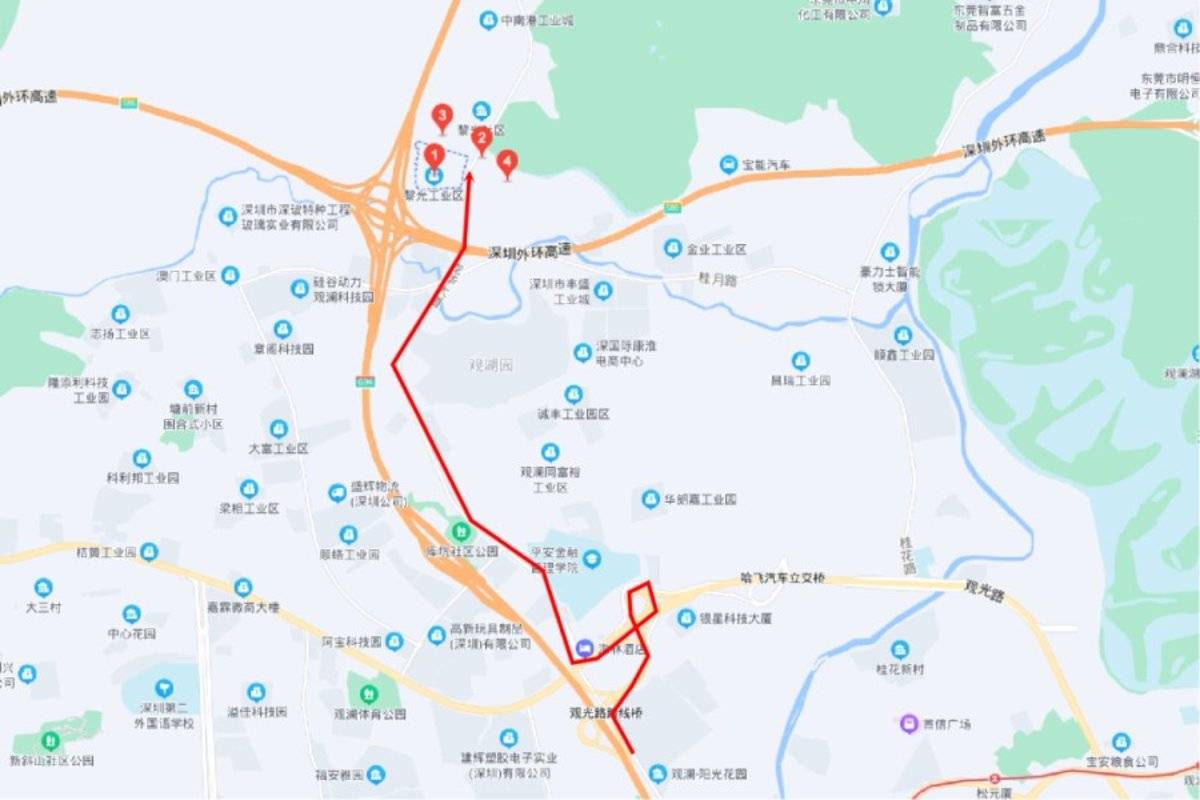 梅观高速雅南路规划图图片