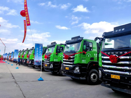 65辆新型红岩智能渣土车交付 助力黄埔城发智能运营
